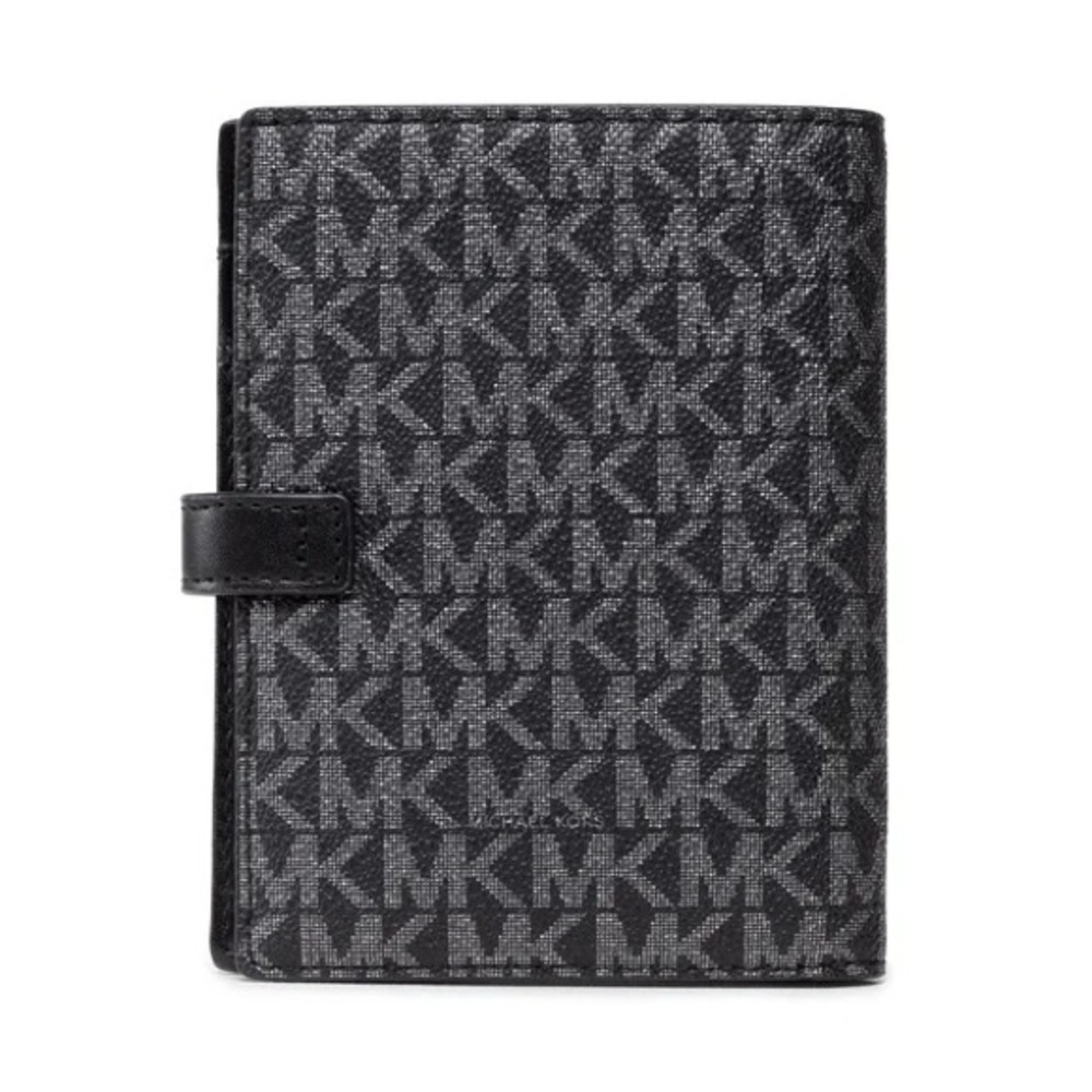 NEW MICHAEL KORS Medium Heritage Passport Wallet in Signature Monogram Jacquard - Picture 2 of 7
